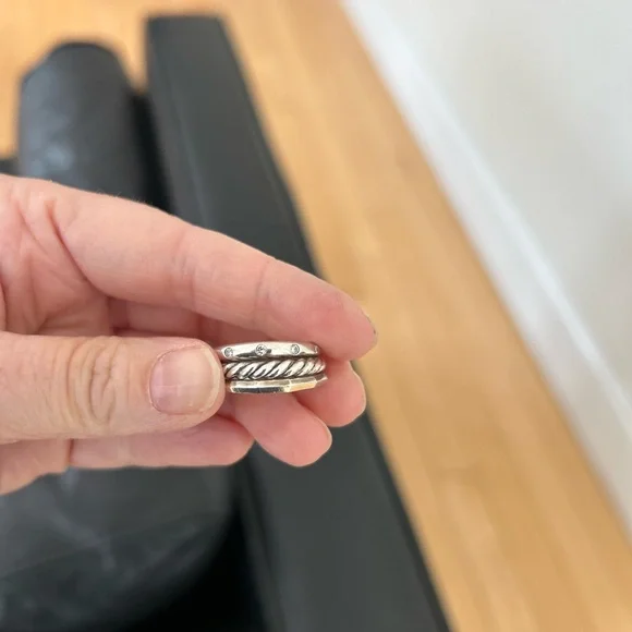 David Yurman triple stack ring, size 6 - Picture 2 of 6